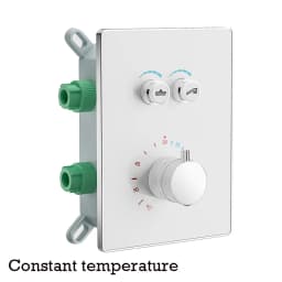 Brass Bathroom Concealed Thermostatic Mixing Valve Wall Mounted Stainless Steel Shower Panel Controller for Home Improvement