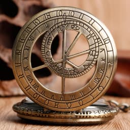 Retro Bronze Roman Number Skeleton Mechanical Pocket Watch Hand-winding Fob Watches Birthday Christmas Gift