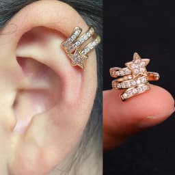 1Piece Helix Cartilage Conch Fake Without Hole Piercing Ear Cuffs Earcuff Wrap Rock Earring Non Piercing Women Clip Adjustable