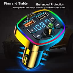 Bluetooth 5.0 FM Transmitter Receiver Car Charger Dual USB Car MP3 Player Adapter Auto Stereo Radio Handsfree Wireless Car Kits