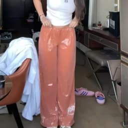 Chic Sequined Long Pants For Women High Waist Drawstring Ankle-length Loose Trousers 2025 Spring Summer Female Y2K Coquette Pant