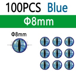 100pcs Holographic 3D Epoxy Fish Eyes Dragon Eyes For Baitfish Streamer Saltwater Fly Jig Baits Fishing Lure Making 3mm~12mm