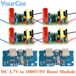 5pcs/1pc DC 3.7V to 1800V Booster Step Up Boost Board Arc Pulse DC Motor High Voltage Capacitor 3.7V to 5V Power Supply Module