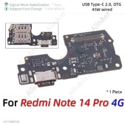 Bottom USB Charger Board Dock Connector Charging Port Flex Cable For Xiaomi Redmi Note 13 14 13C 14C 14R 13R Pro Plus 4G 5G Part