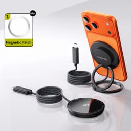 Qi2.2 25W Magnetic Wireless Charger with 47.2" Cable Fast Charging Foldable Stand For iPhone 17 16 15 Pro Max Huawei Xiaomi ipad