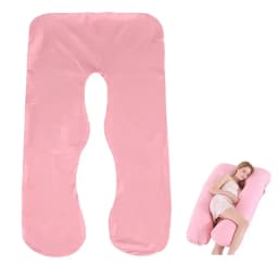 Cotton Pregnant Maternity U-type Body Pillow Case 140/150CM with Removable Washable Cover Sleeping Support for Leg Pillow Cover