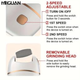 White Foot Grinding Machine, USB Charging, Easy to Carry and Use, Remove Dead Skin and Calluses from Feet