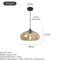 Minimalist LED Glass Hanging Light Nordic Creative Circular Pendant Light Cafe Kitchen Island Living Room Decor Pendant Lamp