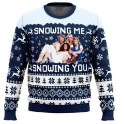 Snowing Me Snowing You ABBA 2026 New Merry Christmas for Men and Women Ugly Christmas Gifts Couple Hoodie