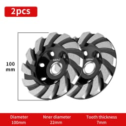 2/3/5ps Diamond Grinding Disc Abrasive Cup Wheel Wear Resistant Marble Polishing Concrete Cement Angle Grinding Machine Disc