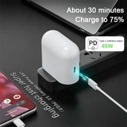 For Google Original 45W Charger USB Type C Fast Charger For Google Pixel 10A 9A 9 8 7 6 10 11 Pro XL Fold PD Charging Data Cable
