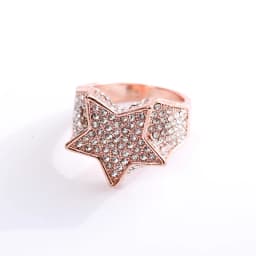 Hip Hop Rock Five-star Ring Men's Luxury Rhinestone Zircon Five-star Ring Women's Wedding Party Jewelry Accessories Wholesale