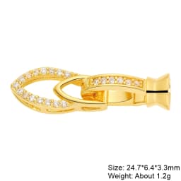 Juya DIY 18K Gold Plated Creative Closure Fasteners Lock Clasps Accessories For Needlework Beads Pearls Jewelry Making Material