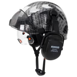 Safety Helmet With Visors Built In Goggles Earmuff Noise Reduction Stickers For Engineer ABS Hard Hat ANSI Industrial Work Cap