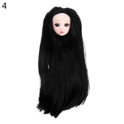 DIY Doll Head Wear 1/6 BJD Doll Head With Gold Brown Black Long Hair For 30cm Doll Joint 3D Eyes Europe Ancient Doll