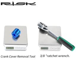 RISK 2 In 1 Bicycle DUB Crankset Cover Removal Tool For XTR M9100 Bottom Bracket Crank Screw Removal Tool 3/8”Ratchet Wrench Set