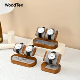 WoodTen Solid Wood Jewelry Watch Display Stand New T-shaped Watch Stand Bracelet Jewelry Display Prop Home Watch Storage Rack