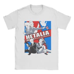 Hetalia Axis Powers T-Shirt for Men Creative Cotton Tee Shirt Crew Neck Short Sleeve T Shirts Printed Clothes