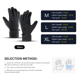 Unisex Warm Fleece Cycling Gloves Touchscreen Compatible Anti-Slip Bicycle Riding Mitts for Men And Women Mountain Hiking