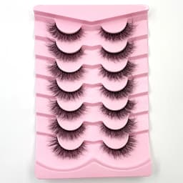 New 7 Pairs of Thick, 3D Simulation Mink Fur Fake Eyelashes Short, Dramatic Fake Eyelashes Wholesale Full Line Fake Eyelash Make
