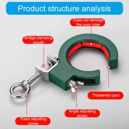 Cable Tray Pulley Roller Cable Laying Roller Helper Adjustable Clamp Pulley for Efficient Wire Guide Fixation Auxiliary Tool