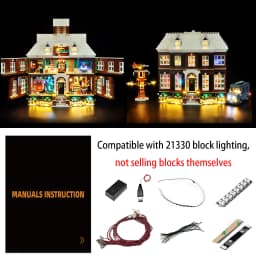 LYBMTWF LED Lighting Kit Compatible with Lego 21330 Home Alone House Building Blocks Model(NOT Include The Model Bricks)