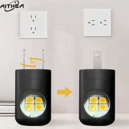 AITHEA LED Plug-in Night Light Dusk to Dawn Sensor Light Sensing Wall Lamp for Bedroom Bathroom Hallway AC110-230V EU US Plug