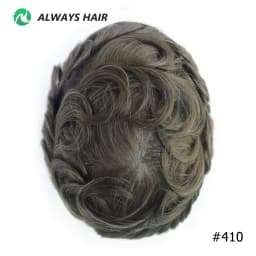 Invisible Hairline Hair System Unit for Men 0.03-0.04mm Super Thin Base Toupee Indian Human Hair Mens' Topper Wig