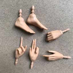 1/6 Doll Hands Feet Super White Beige Brown Doll Accessories 4 Gesture Doll Hands Decors For Female Dolls
