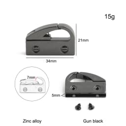 10/50/100PCS Metal Bag Side Hanger Square Ring For Handbag Strap Side Carabiner Clip Hook Chain Connector Buckle Accessories