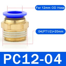 20/50PCS Pneumatic Air Connector Fitting PC 4mm 6mm 8mm 10mm 12mm Thread 1/8" 1/4" 3/8" 1/2" Hose Fittings Pipe Quick Connectors