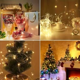 5/10/20/30M Remote Control Copper Wire Lamp with 8 Functions USB LED String Lamp Flower Wreath Wedding Christmas Decoration Lamp