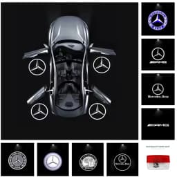 2Pc LED Car Door Laser Projector Lights Welcome Lamp For Mercedes Benz A C E GLC GLA GLE W205 W212 W213 X253 W166 X156 Accessory