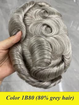 Bond--Male Hair Prosthesis Mono Lace,PU Front And NPU Back Men's Wig Durable Men's Capillary Prothesis 100% Natural Wigs For Men