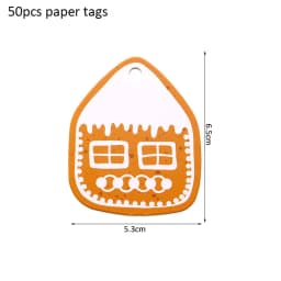 50pcs Merry Christmas Tags Kraft Paper Card Gift Label Tag DIY Hang Tags Gift Wrapping Decor Gift Card Christmas Party Supplies