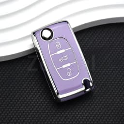 For Citroen C2 C3 C4 C5 C6 Xsara Berlingo TPU Flip Remote Car Key Case Cover For Peugeot 207 307 308 407 607 807 Protector Fob
