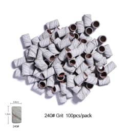 50/100pcs Nail Sanding Ring Bands Electric Manicure Nail Drill Bits 80/120/180/240 Grit UV Gel Polish Removal Accessory Tool