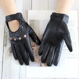Women's Summer Leather Full Finger Gloves Unlined Thin Fashion Spring Autumn Motorcycle Riding Sheepskin Driving