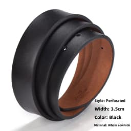 Pure Cowhide Leather Belt Men's No Tooth No Hole Automatic Buckle Genuine Leather Headless Pants Belt Punching Needle Buckle