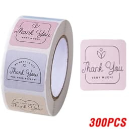 100-500pcs Thank You Sticker Round Scrapbook Envelope Seal Scrapbooking Stickers Festival Birthday Party Gift Decorations Labels