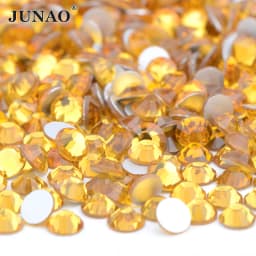 JUNAO 100Gross SS6 SS10 SS12 SS16 SS20 SS30 AB Color Glass Rhinestones Bulk Non Hotfix Flatback Strass DIY Nail Crystal Stones