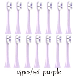 14 PCS SOOCAS X3S Replacement Toothbrush Heads SOOCAS X3U/X3Pro/D2/ D3S/D5 Sonic Electric Tooth Brush Soft Bristle Nozzles