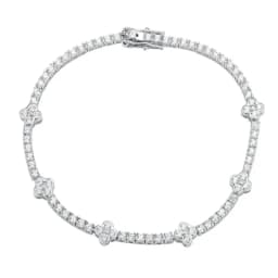KNOBSPIN 6.3 - 8.1ct Moissanite Tennis Bracelets for Women Men D VVS1 Lab Grow Diamond s925 Sterling Silver Plated 18k Bracelet