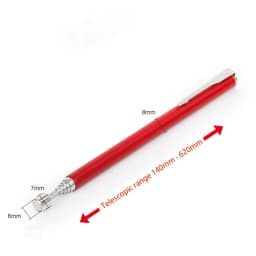 Portable Telescopic Magnetic Magnet Pen with LED Light Handy Tools Capacity For Picking Up Nut Bolt Extendable Pickup Rod Stick