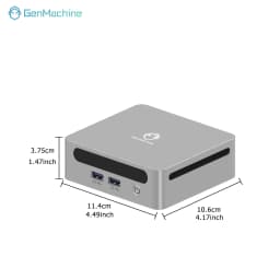 Genmachine AMD Ryzen™ 7 7840U ES Mini PC Mini Pc Ordenador Ryzen 8 Core 16 Thread,3.3-5.1GHz,TDP:28W 24G 6400Mhz WIFI6 Mini Pc