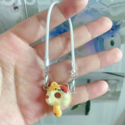 Clothes Accessories For Labubu 15 Cm 17 Cm Dolls 1st To 3rd Generation Cute Dumb Little Bear Donut Cat Necklaced Bag Pendant