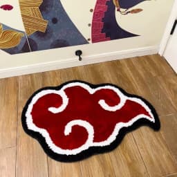 Naruto Akatsuki Plush Carpet Imitation Cashmere Flocking 3D Irregular Door Mat Absorbent Quick Drying Anti Slip Ornaments