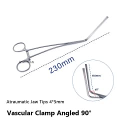 Atraumatic Jaw Tips Vascular Clamps Aortic Exclusion Clamp stainless steel Cardiovascular surgical instruments