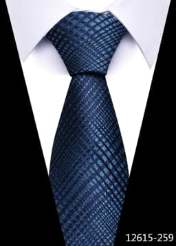 Newest Style 8 cm Necktie Man Blue Golden Striped Wedding Accessories Performance Tie Men Necktie Gravatas Fit Business