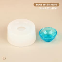 Mini Mold 1:12 Dollhouse Miniature Bowl Dish Plate Tableware DIY Drop UV Glue Silicone Mold Doll House Home Decor(Only Mold)